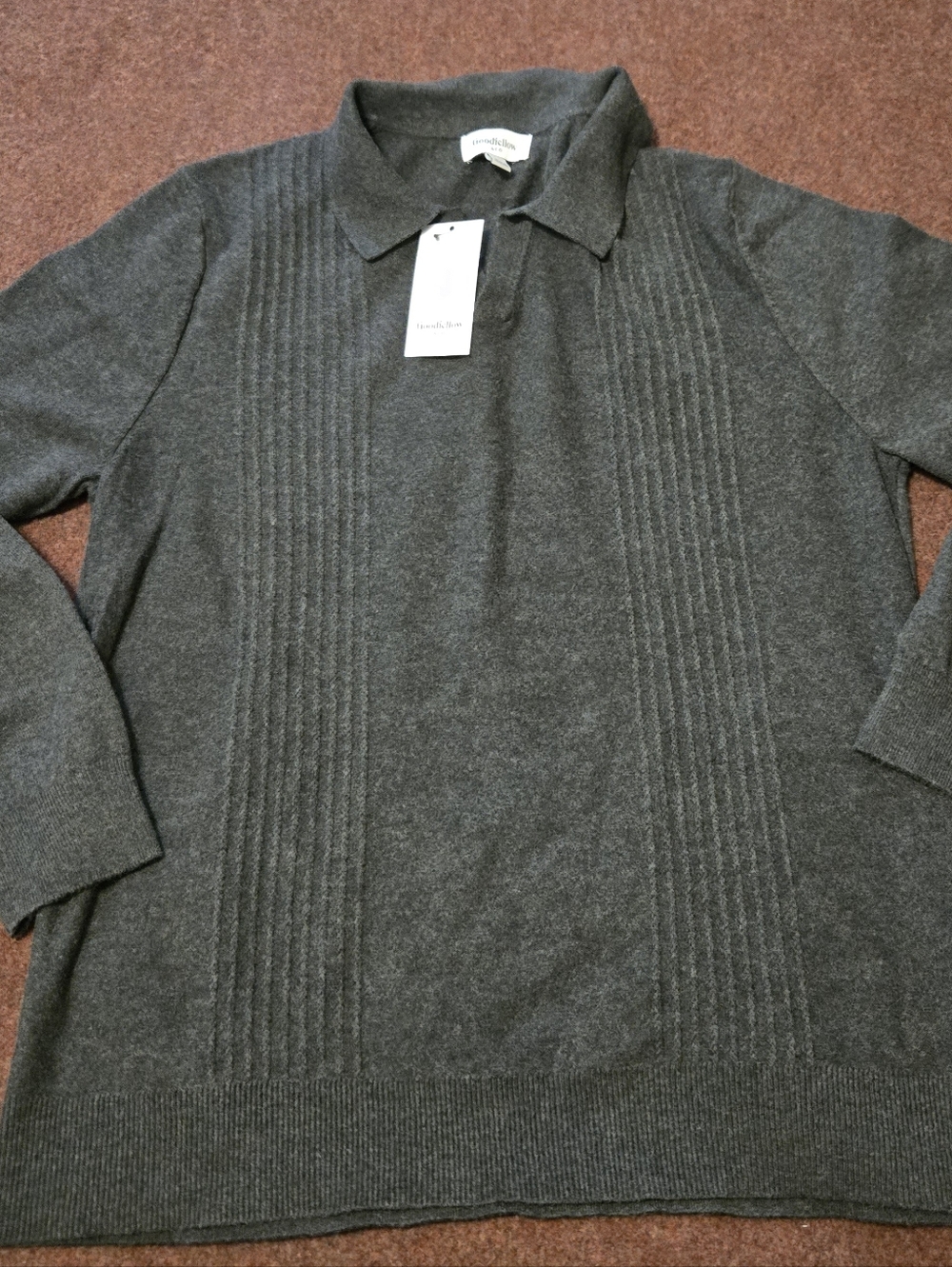 New! Goodfellow & Co Collard Sweater Heather Grey Size Large